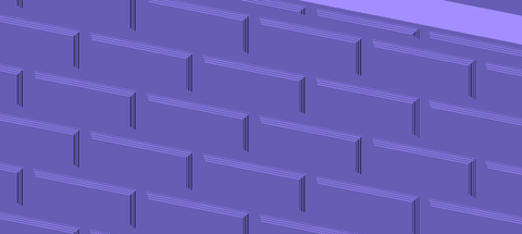 A bin with a brick pattern